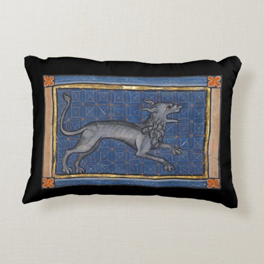 中世の推定ハイエナc. 1270 アクセントクッション (裏面)