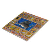 中世の推定、ユニコーン魚、幻想的な動物 タイル (側面)