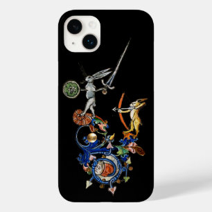 中世の推定、剣の黒を持つキラーウサギ Case-Mate iPhone 14 PLUSケース