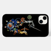 中世の推定、剣の黒を持つキラーウサギ Case-Mate iPhoneケース (裏面 (横))