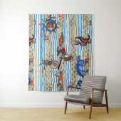 中世の推定、海の怪物のファンタジー動物 タペストリー (インサイチュ)