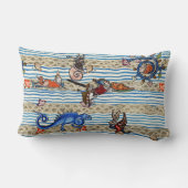 中世の推定、海の怪物のファンタジー動物 ランバークッション (裏面)