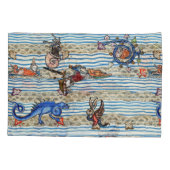 中世の推定、海の怪物のファンタジー動物 枕カバー (裏面-左)