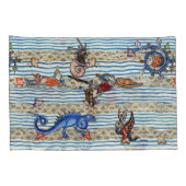 中世の推定、海の怪物のファンタジー動物 枕カバー (裏面-右)