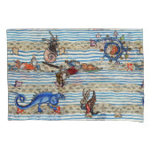 中世の推定、海の怪物のファンタジー動物 枕カバー (正面左)