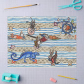 中世の推定、海の怪物のファンタジー動物 薄葉紙 (クラフト)