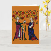 中世の握り手 カード (黄色い花)