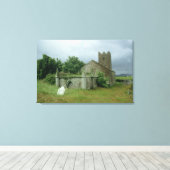 中世の教会と教会 キャンバスプリント (インサイチュ (ウッドフロア))