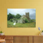 中世の教会と教会 キャンバスプリント (インサイチュ (リビング))