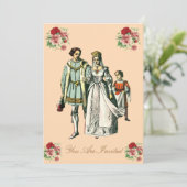 中世の新郎新婦結婚式の招待 招待状 (スタンド正面)