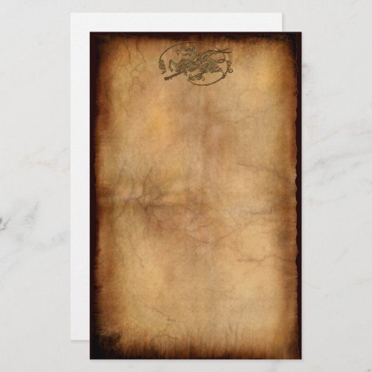 中世の旧世界ドラゴンの羊飼い効果 便箋 (正面/裏面)