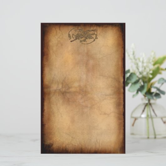 中世の旧世界ドラゴンの羊飼い効果 便箋 (スタンド正面)