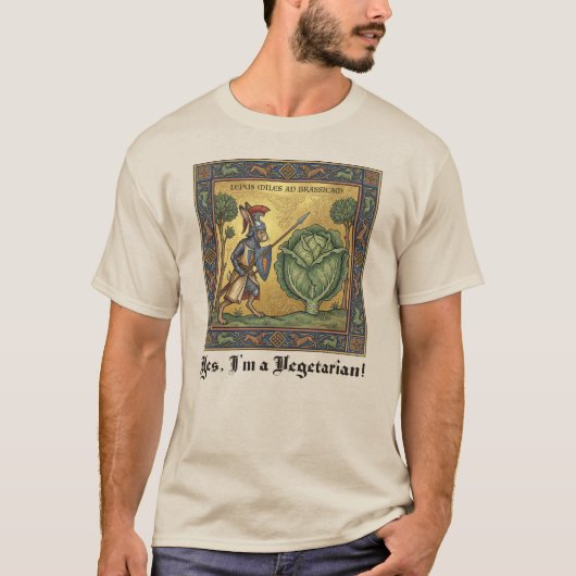 中世の暴走: 暴力的な菜食主義のウサギ Tシャツ (正面)