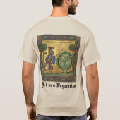 中世の暴走: 暴力的な菜食主義のウサギ Tシャツ (裏面)