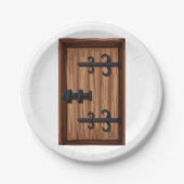 中世の木製ドア ペーパープレート (正面)