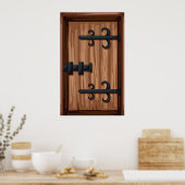 中世の木製ドア ポスター (キッチン)