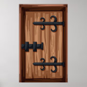 中世の木製ドア ポスター (正面)