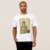 中世の木造の望楼と要塞 Tシャツ (正面フル)