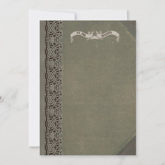 中世の本の表紙招待状 招待状 (正面)