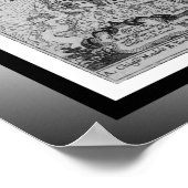 中世の村の地図カステルヌオーヴォ～イタリア～ ポスター (角)