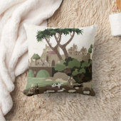 中世の村 クッション (ブランケット)