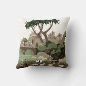 中世の村 クッション (裏面)