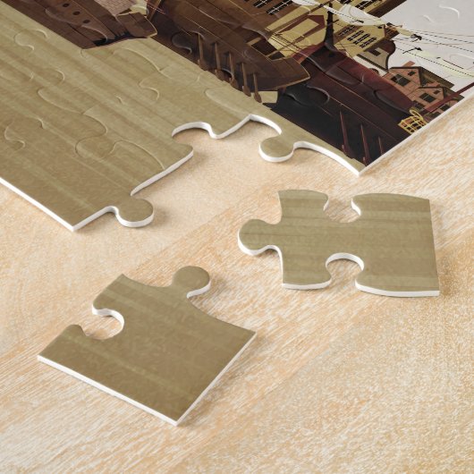 中世の村 ジグソーパズル (側面)