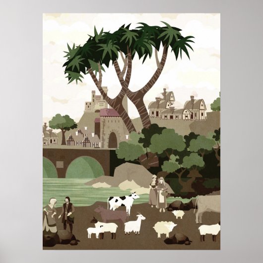 中世の村 ポスター (正面)