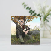 中世の森の王子ファンタジーポートレート カード (スタンド正面)