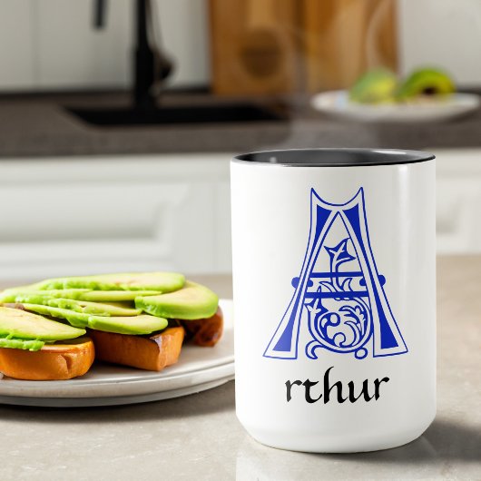 中世の植物装飾首都Aマグカップ マグカップ