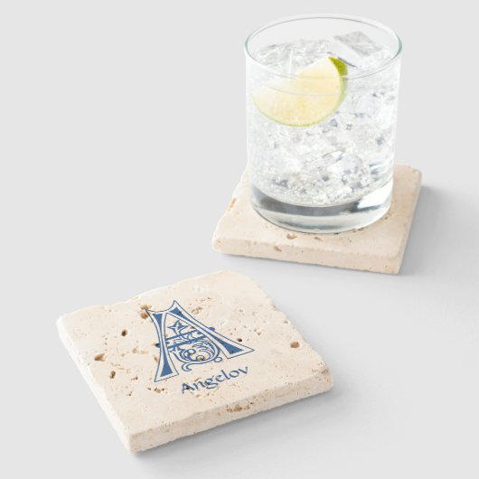 中世の植物装飾首都A ストーンコースター (横)