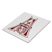 中世の植物装飾首都A タイル (側面)