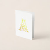 中世の植物装飾首都A 箔カード (正面)