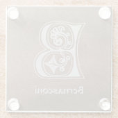 中世の植物装飾首都B ガラスコースター (裏面)