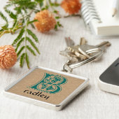 中世の植物装飾首都B キーホルダー (側面)