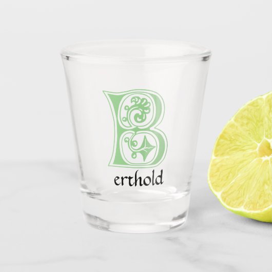 中世の植物装飾首都B ショットグラス (正面)