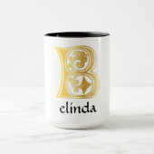 中世の植物装飾首都B マグカップ (中央)