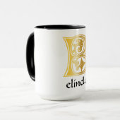 中世の植物装飾首都B マグカップ (正面左)