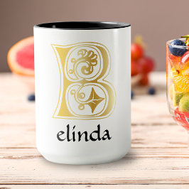 中世の植物装飾首都B マグカップ