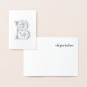 中世の植物装飾首都B 箔カード (ディスプレー)