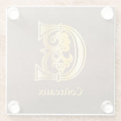 中世の植物装飾首都C ガラスコースター (裏面)