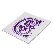 中世の植物装飾首都C タイル (側面)