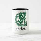 中世の植物装飾首都C マグカップ (中央)