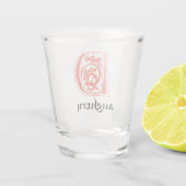 中世の植物装飾首都D ショットグラス (裏面)