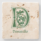 中世の植物装飾首都D ストーンコースター (正面)