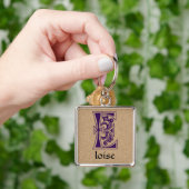 中世の植物装飾首都E キーホルダー (手)