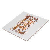 中世の植物装飾首都E タイル (側面)