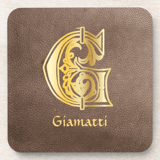 中世の植物装飾首都G コースター (正面)