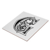 中世の植物装飾首都G タイル (側面)