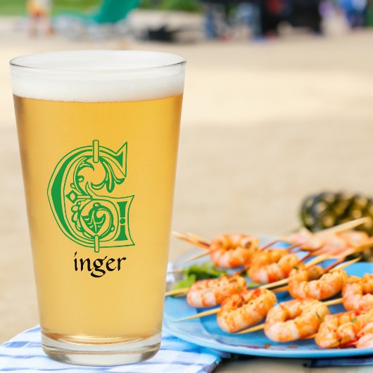 中世の植物装飾首都G タンブラーグラス